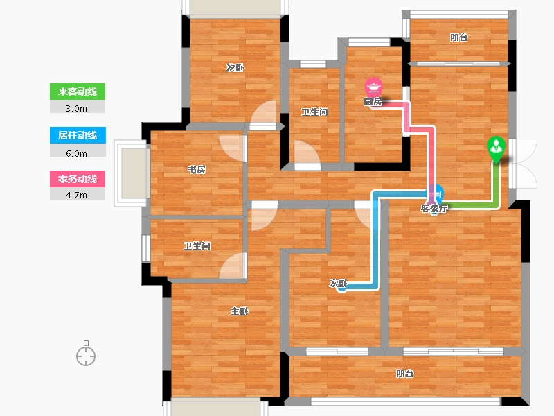 贵州省-贵阳市-广大城-106.23-户型库-动静线