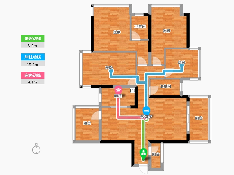 广西壮族自治区-南宁市-奥园永和府-109.22-户型库-动静线