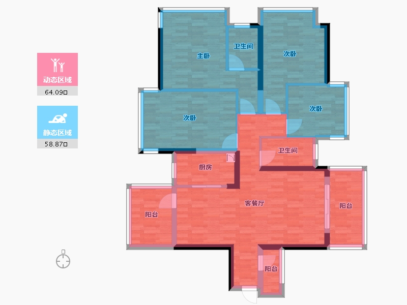 广西壮族自治区-南宁市-奥园永和府-109.22-户型库-动静分区