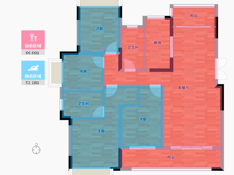 贵州省-贵阳市-广大城-106.23-户型库-动静分区