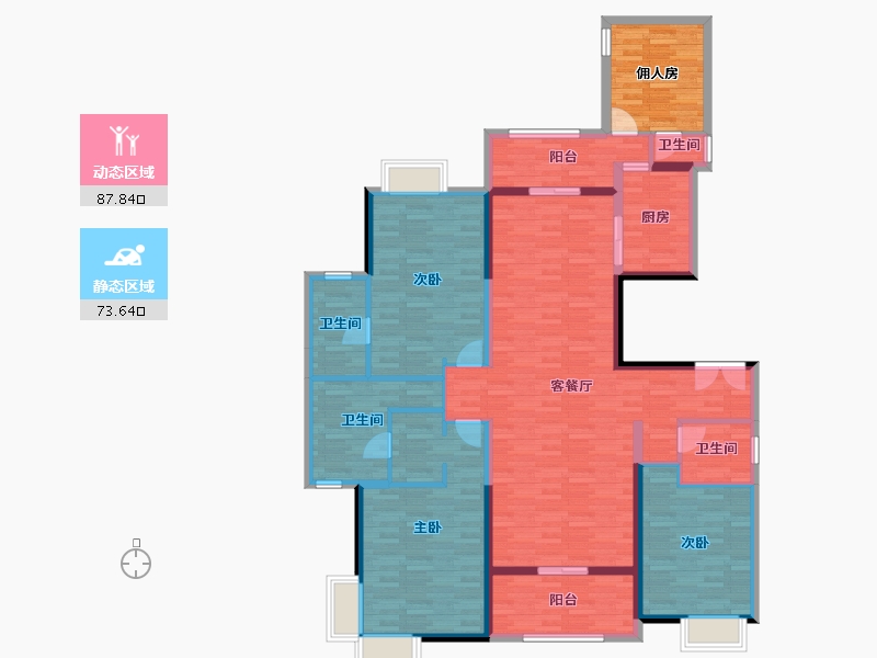 广东省-广州市-雅居乐富山春居-154.78-户型库-动静分区