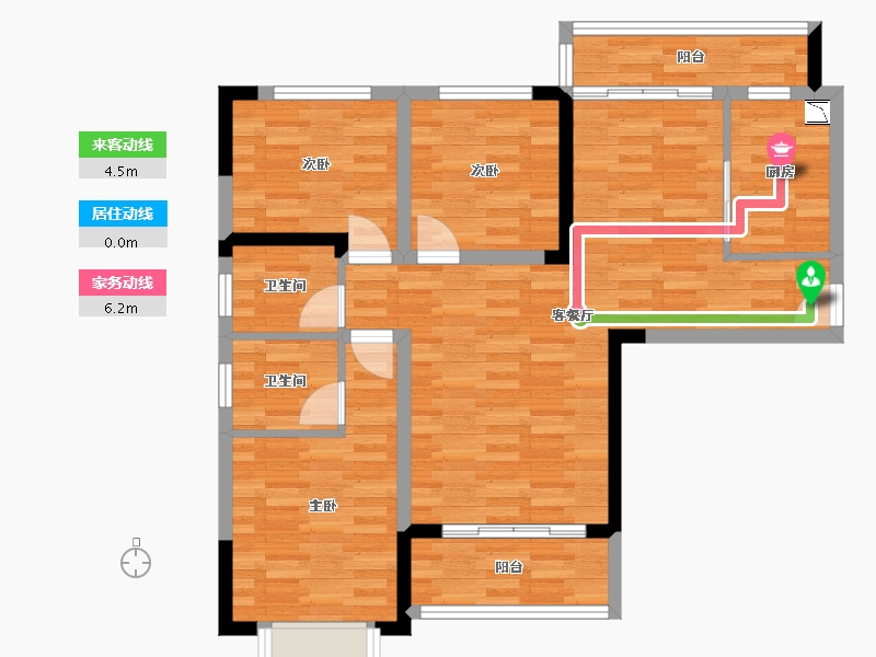 湖南省-长沙市-水墨林溪-83.21-户型库-动静线