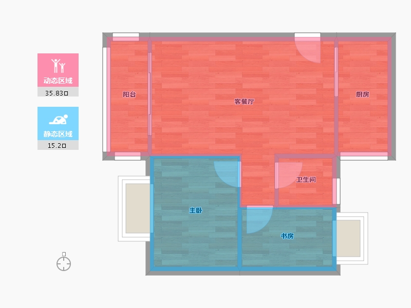 广东省-深圳市-大世纪花园-46.04-户型库-动静分区