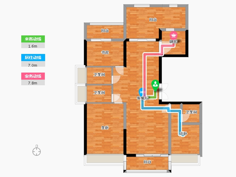 广东省-汕头市-阳光御府-115.55-户型库-动静线