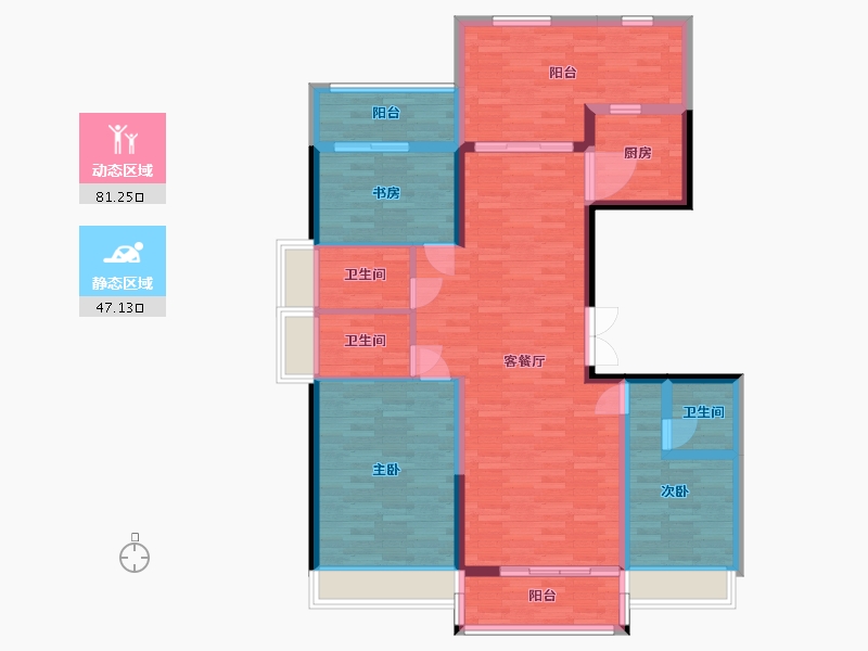 广东省-汕头市-阳光御府-115.55-户型库-动静分区