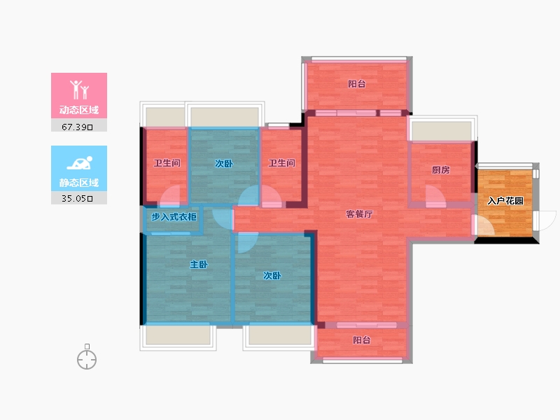 广西壮族自治区-贵港市-盛世嘉园-97.39-户型库-动静分区