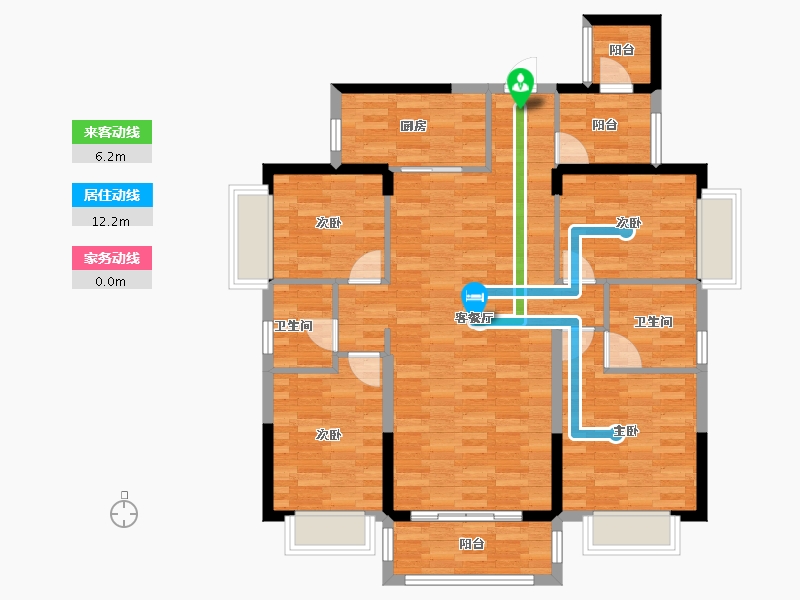 湖南省-长沙市-财汇新天地-104.71-户型库-动静线