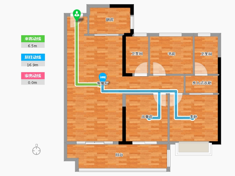 福建省-泉州市-世茂璀璨狮城-110.00-户型库-动静线