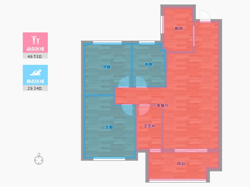 福建省-南平市-中侨-71.00-户型库-动静分区