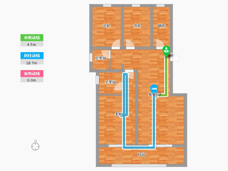 陕西省-渭南市-九州颐和轩-99.87-户型库-动静线