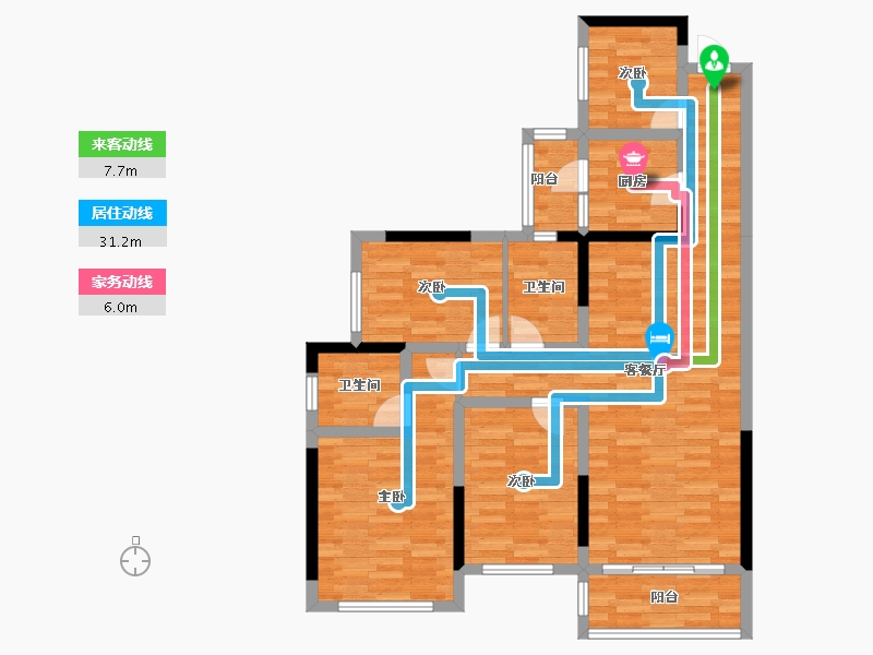 四川省-南充市-富春山居-97.03-户型库-动静线