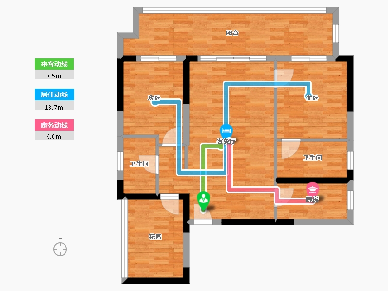 海南省-海口市-金地海南自在城-82.68-户型库-动静线