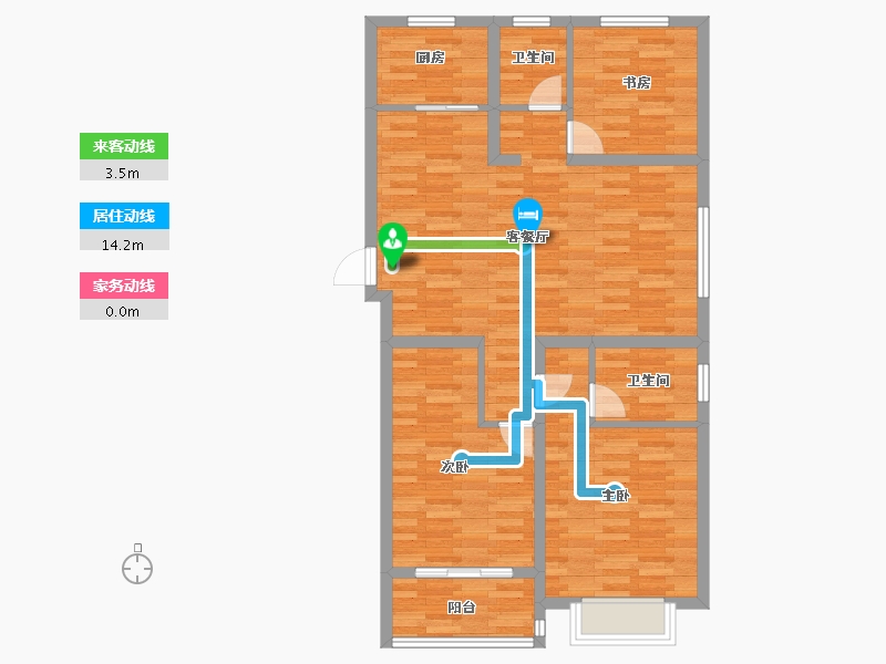 山东省-菏泽市-天华四季花城-92.01-户型库-动静线