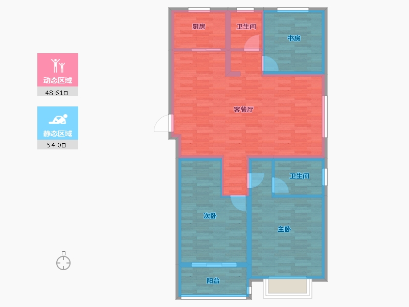 山东省-菏泽市-天华四季花城-92.01-户型库-动静分区