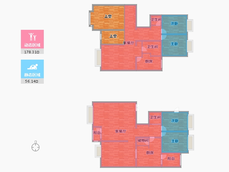 云南省-昆明市-德瀛华府-238.73-户型库-动静分区