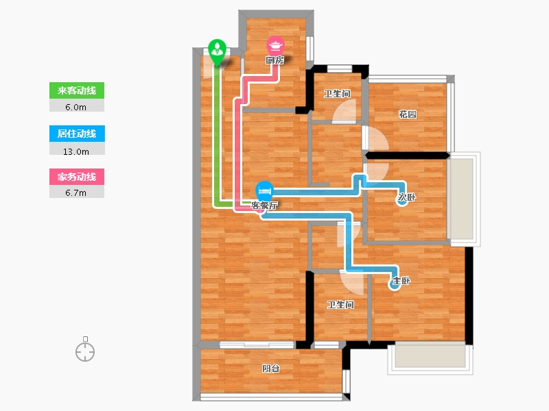 广东省-韶关市-保利东湾花园-79.85-户型库-动静线