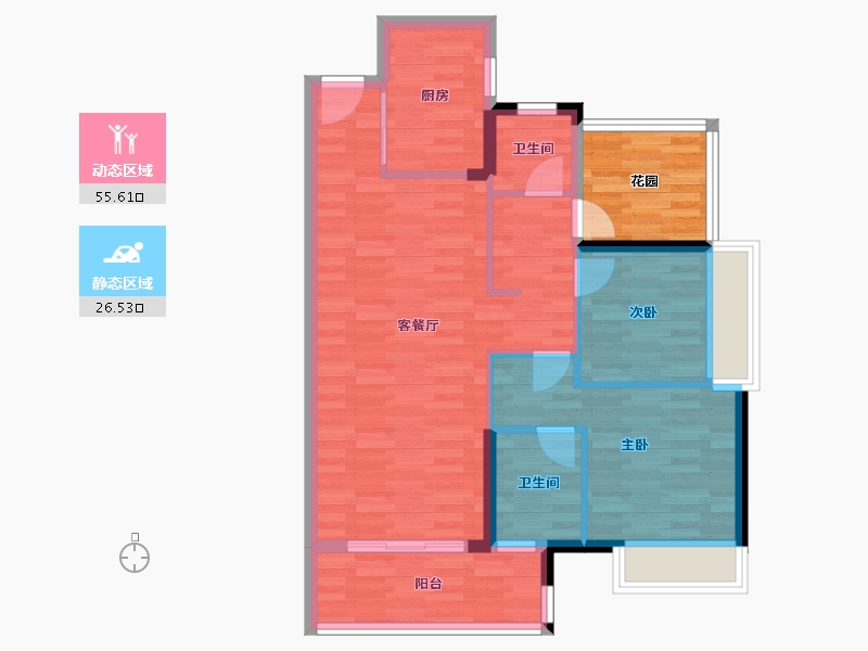 广东省-韶关市-保利东湾花园-79.85-户型库-动静分区