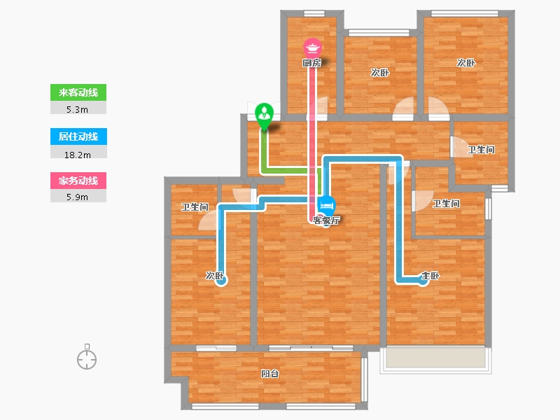 湖南省-邵阳市-首府国际-128.24-户型库-动静线