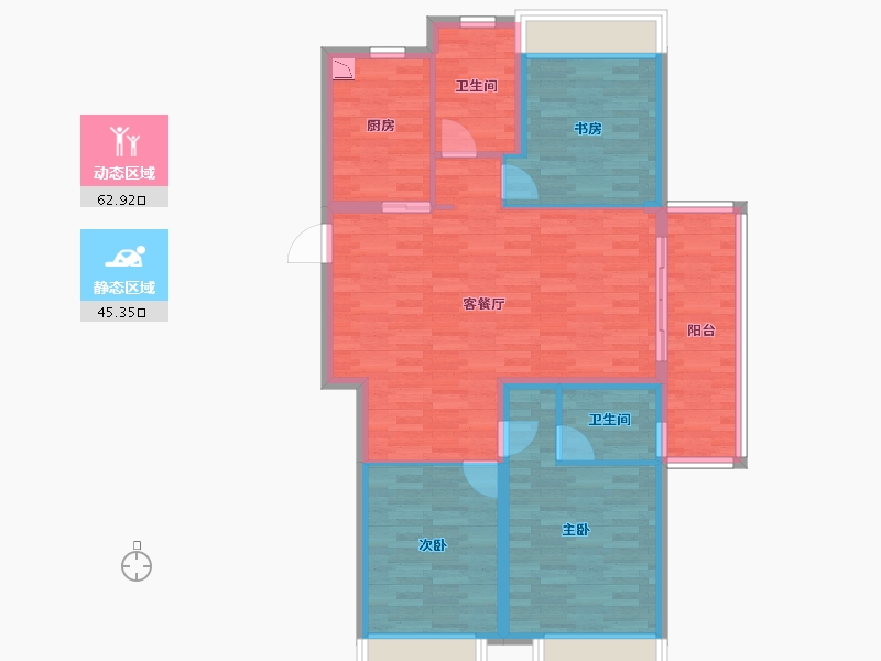 浙江省-金华市-南江府-97.51-户型库-动静分区