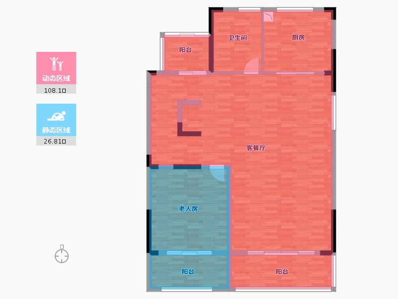 浙江省-宁波市-富力御官山-124.01-户型库-动静分区