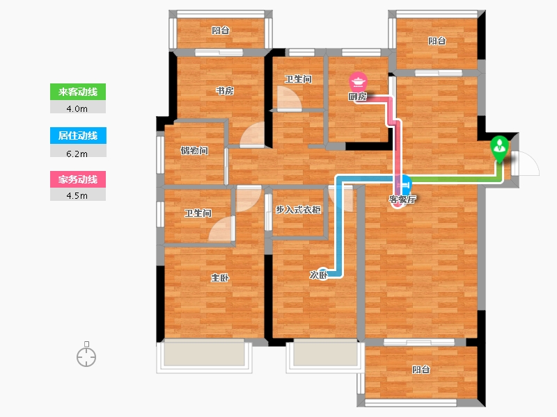 安徽省-合肥市-文一・锦门学院里-95.13-户型库-动静线