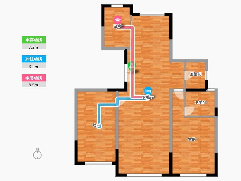 宁夏回族自治区-银川市-金宇凤徕湾-111.86-户型库-动静线