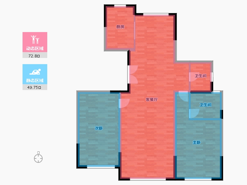 宁夏回族自治区-银川市-金宇凤徕湾-111.86-户型库-动静分区