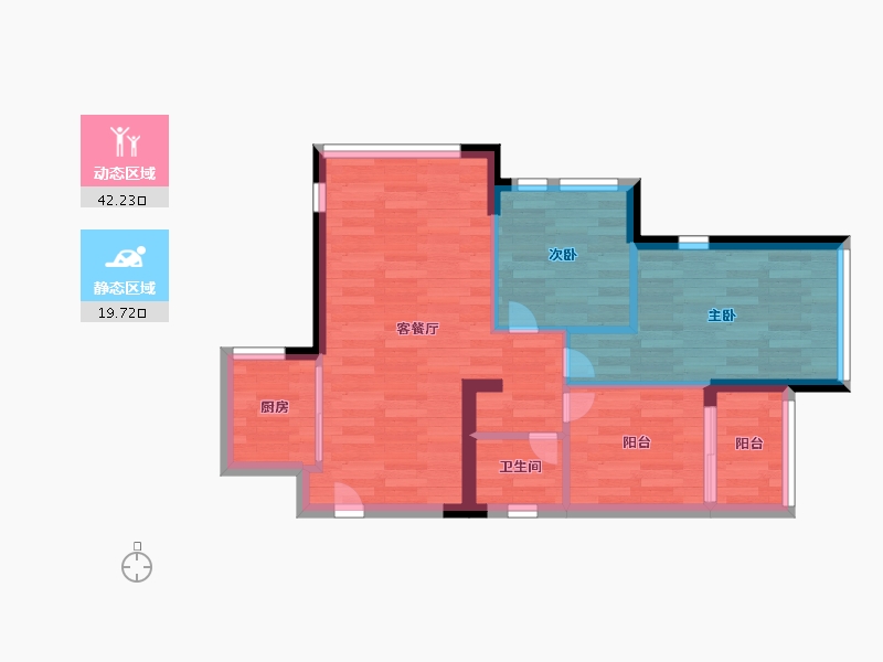 福建省-福州市-万科碧桂园翡翠里|麓园-54.99-户型库-动静分区