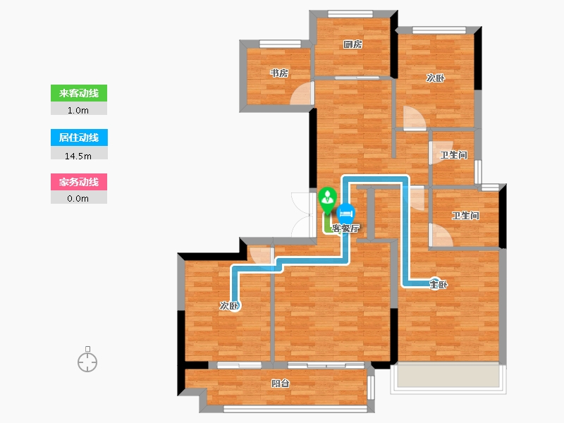 浙江省-嘉兴市-中天钱潮府-90.39-户型库-动静线