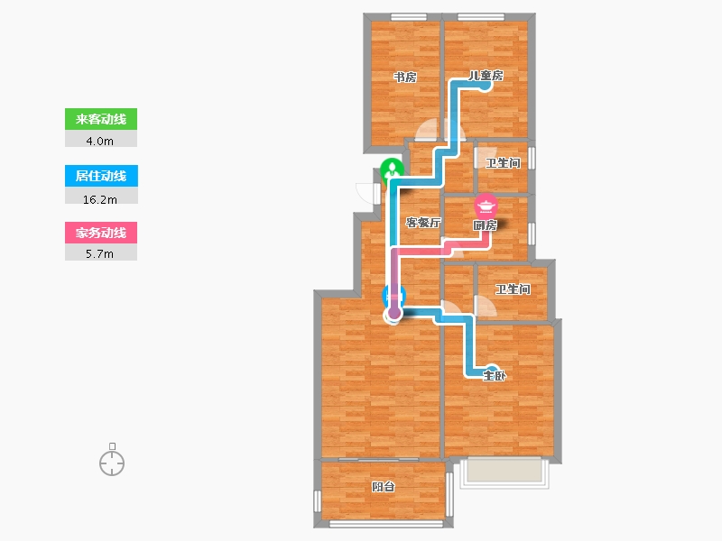 安徽省-安庆市-安庆市百悦华府-92.00-户型库-动静线