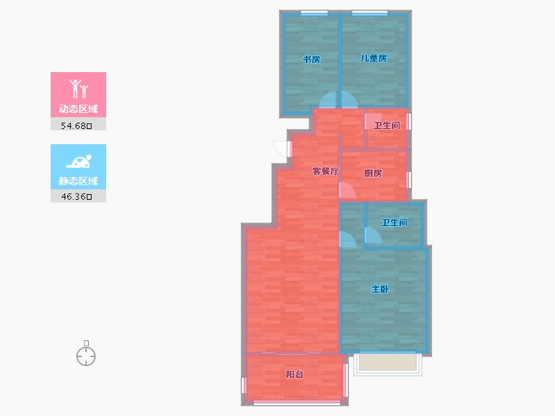 安徽省-安庆市-安庆市百悦华府-92.00-户型库-动静分区