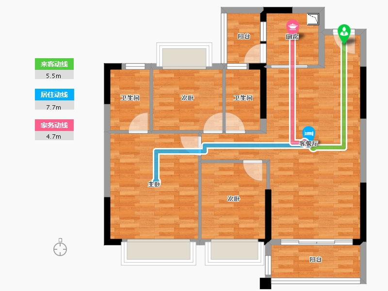 广东省-清远市-时代糖果-84.06-户型库-动静线