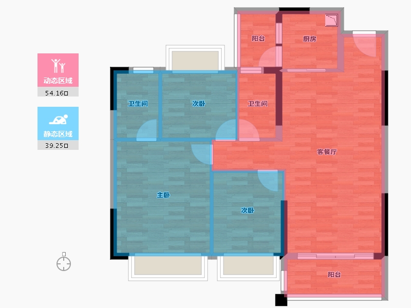 广东省-清远市-时代糖果-84.06-户型库-动静分区