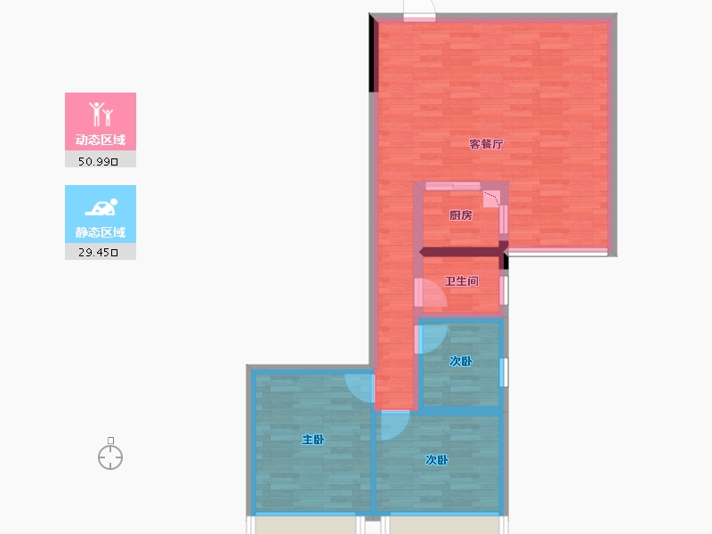 广东省-广州市-宏宇广场-71.31-户型库-动静分区