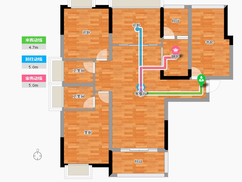 四川省-绵阳市-万合龙城-104.10-户型库-动静线