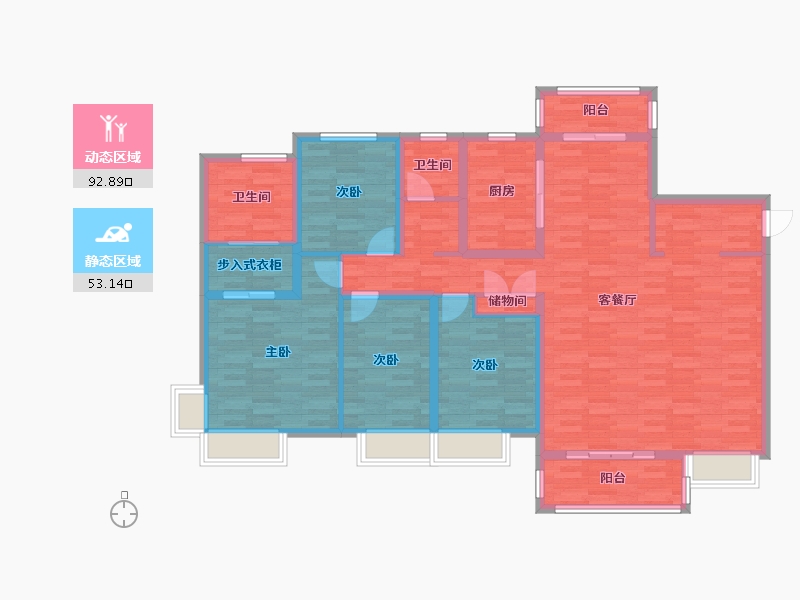 云南省-昆明市-金地・悦天下-131.27-户型库-动静分区