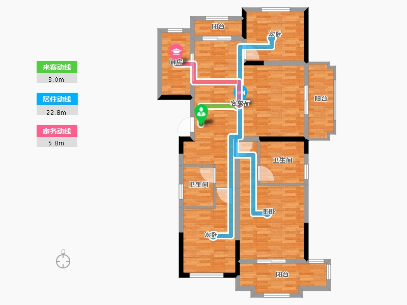 江西省-吉安市-东方塞纳-109.00-户型库-动静线