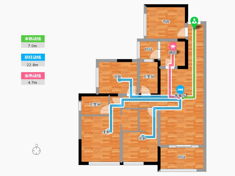 四川省-南充市-东湖锦城-105.14-户型库-动静线