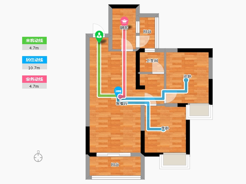 四川省-成都市-城投美庐-58.65-户型库-动静线