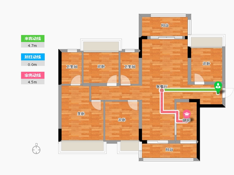 广西壮族自治区-桂林市-融创万达-97.15-户型库-动静线