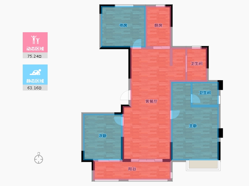 浙江省-嘉兴市-紫金艺境-123.50-户型库-动静分区