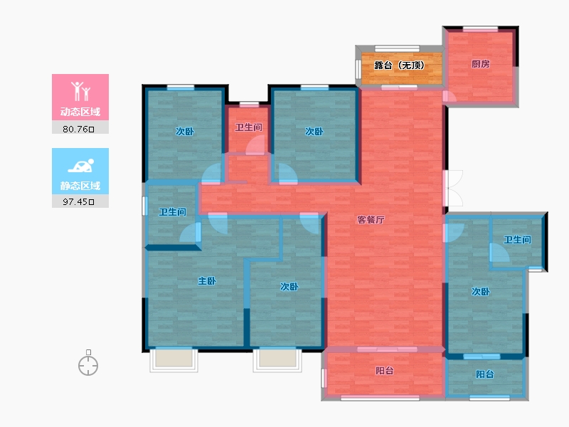 河南省-郑州市-星联湾-162.89-户型库-动静分区