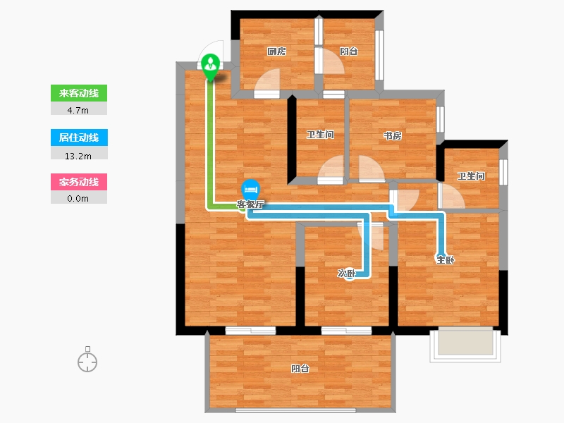 广西壮族自治区-南宁市-锦悦江南-80.70-户型库-动静线