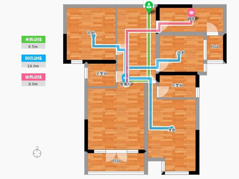 湖北省-咸宁市-九重锦-92.15-户型库-动静线