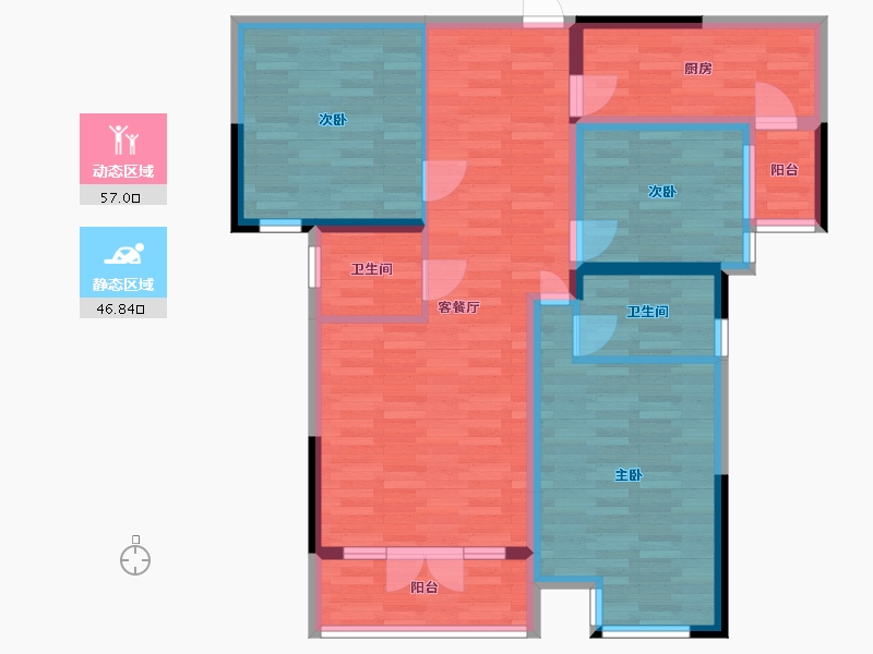 湖北省-咸宁市-九重锦-92.15-户型库-动静分区