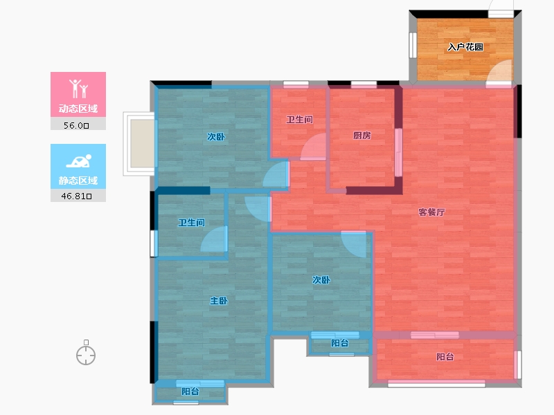 广东省-江门市-翡翠明珠-97.82-户型库-动静分区