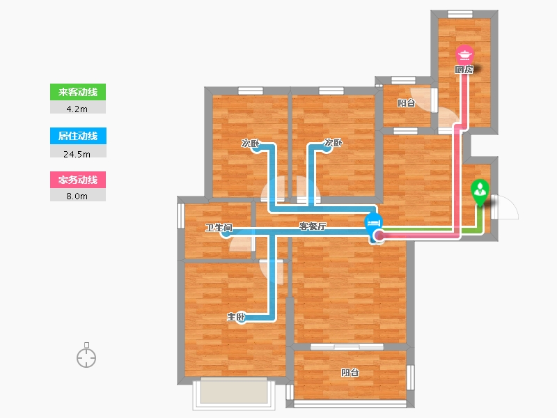 浙江省-宁波市-恒大御澜庭-76.18-户型库-动静线