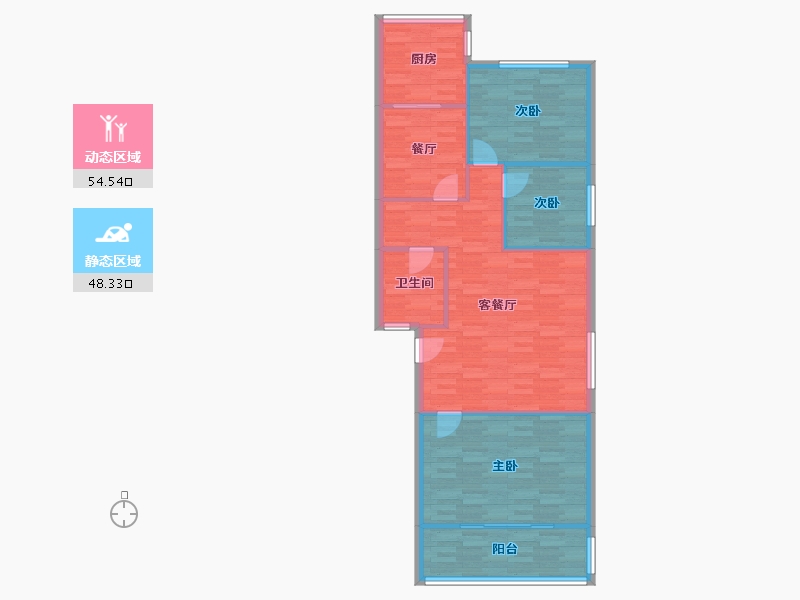 河南省-郑州市-锦绣中原-94.23-户型库-动静分区