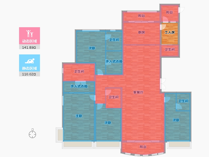 辽宁省-沈阳市-星河湾-237.81-户型库-动静分区