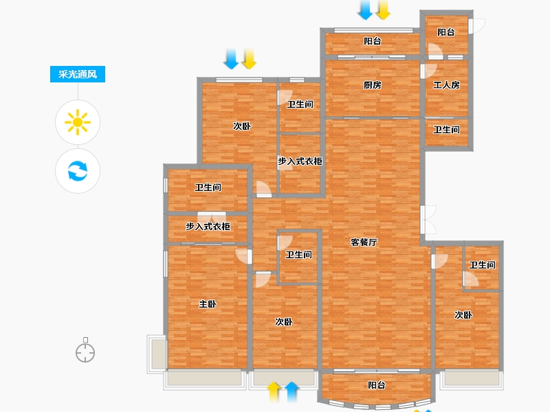 辽宁省-沈阳市-星河湾-237.81-户型库-采光通风